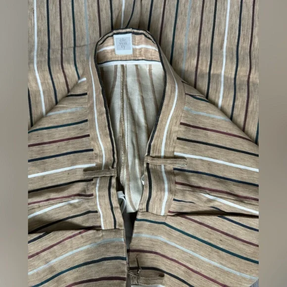 Eleventy Sabbia Striped Trouser Pant New